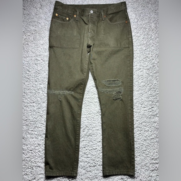 Levis Jeans Womens 28 501 Button Fly Original Denim Grunge Streetwear Tomboy OG - Picture 1 of 6